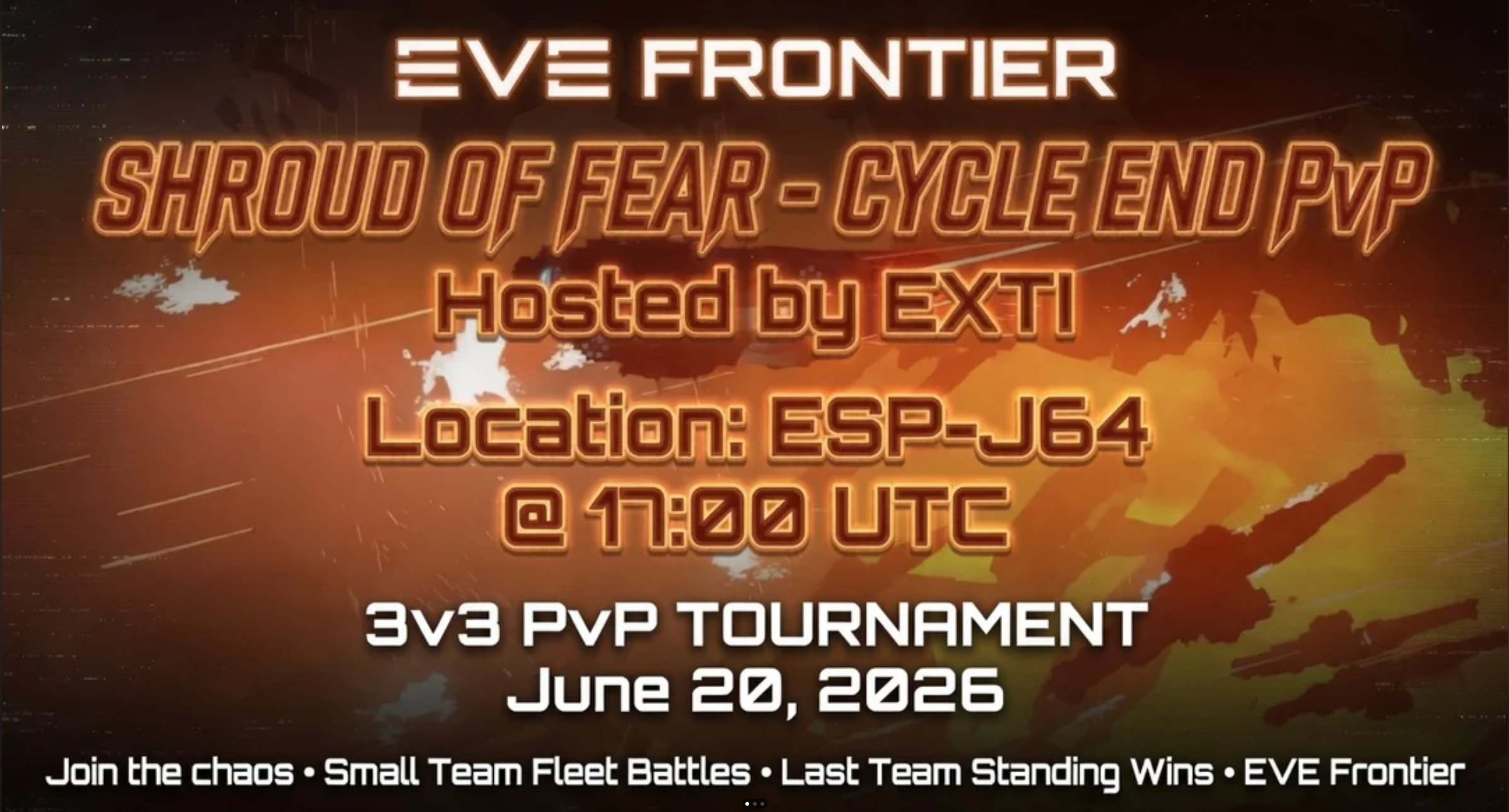EXTI Shroud of Fear cycle-end PvP event announcement card